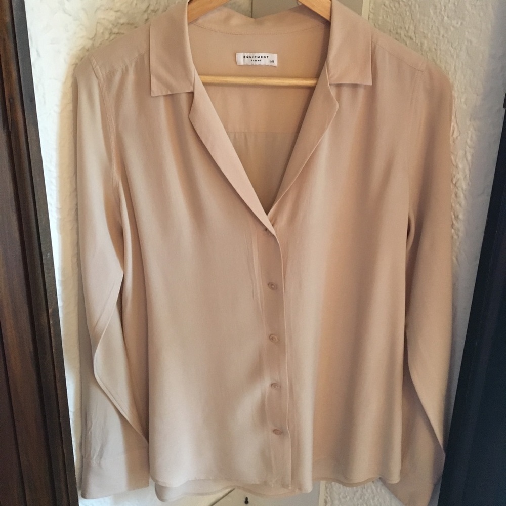 Equipment Silk Button Down with Lapels